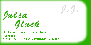 julia gluck business card